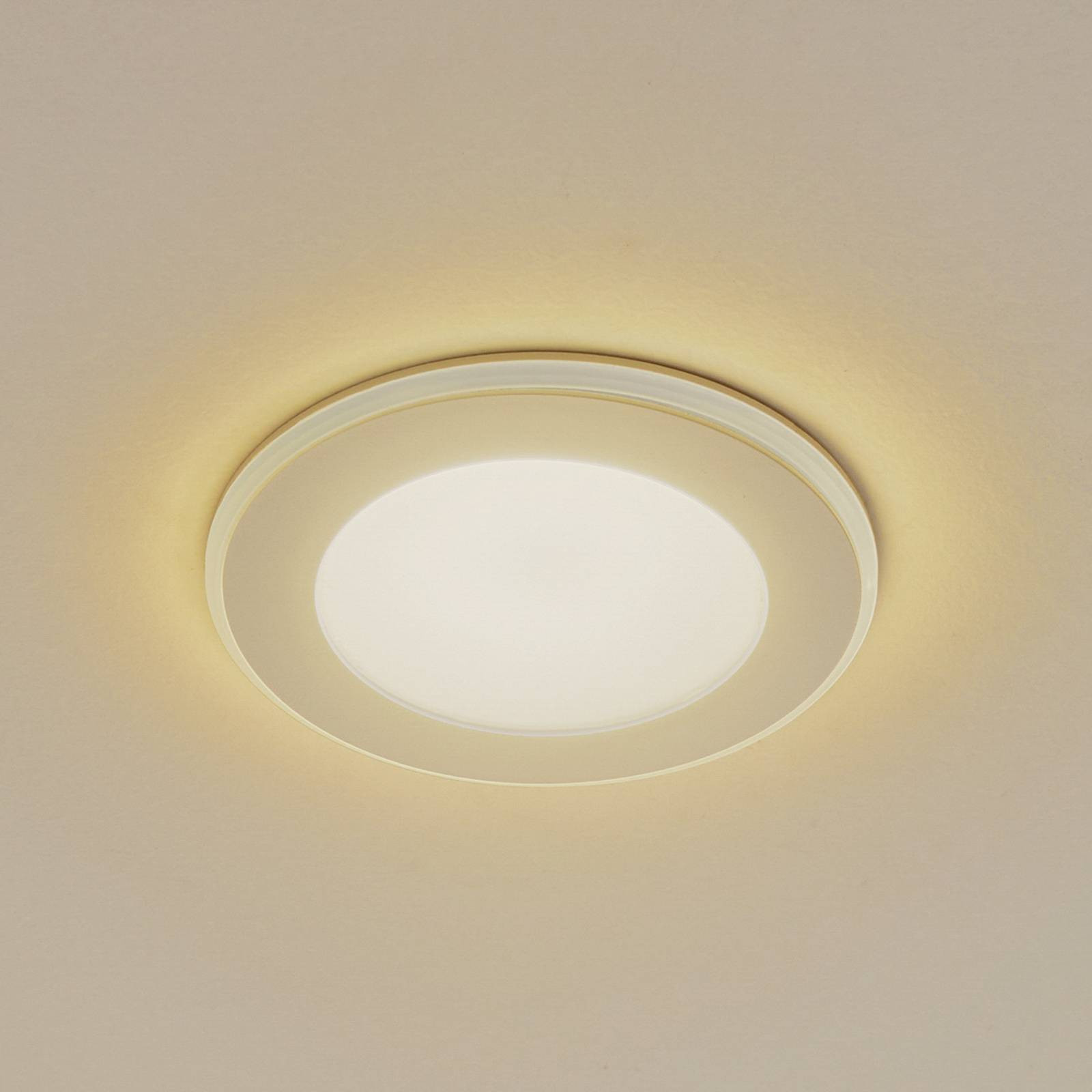 Lindby LED vstavané svetlo Toka, 6,5 W, biele, plast, CCT
