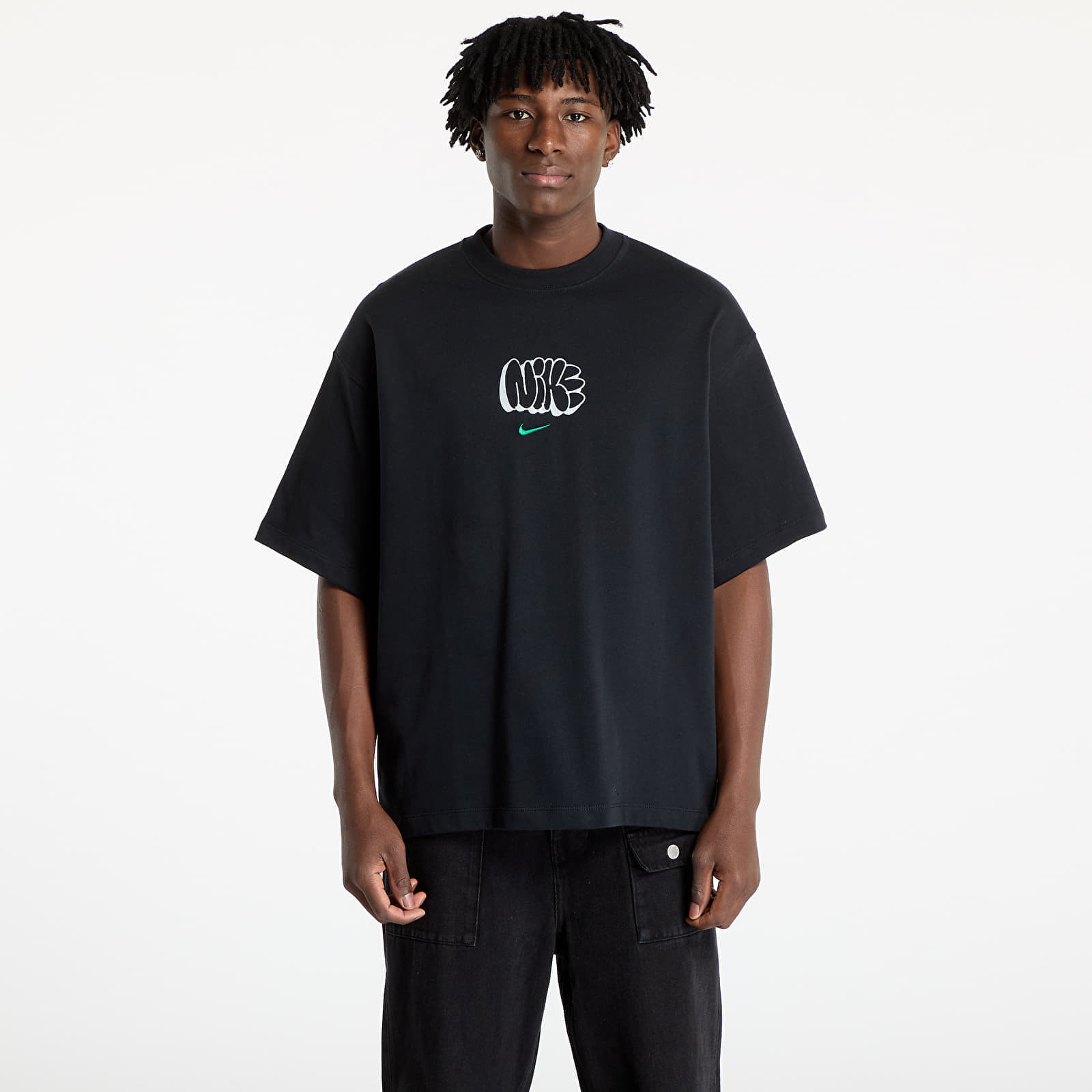 Tričko Nike Solo Swoosh Tee GPX Black/ Malachite M