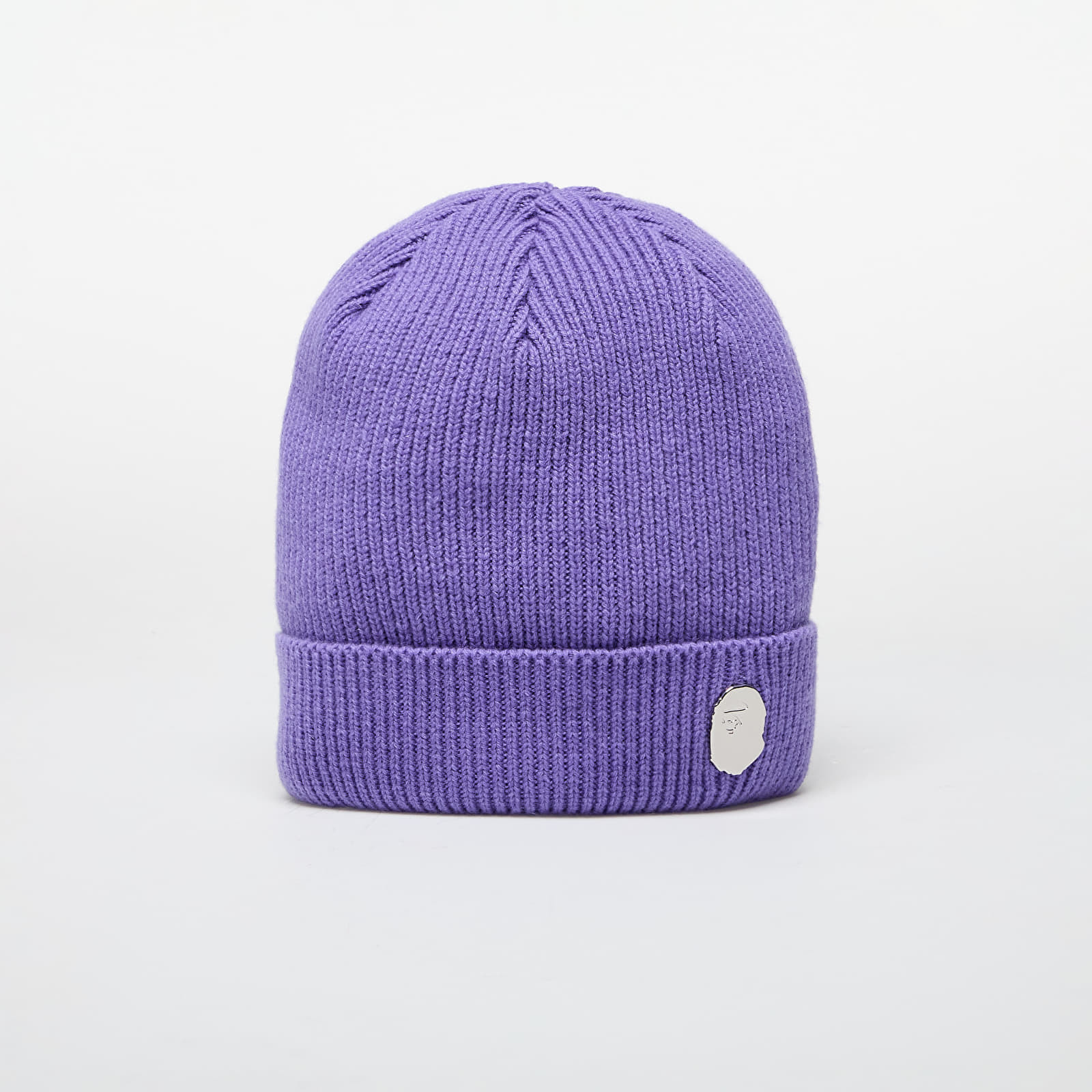 A BATHING APE One Point Knit Cap M Purple Universal