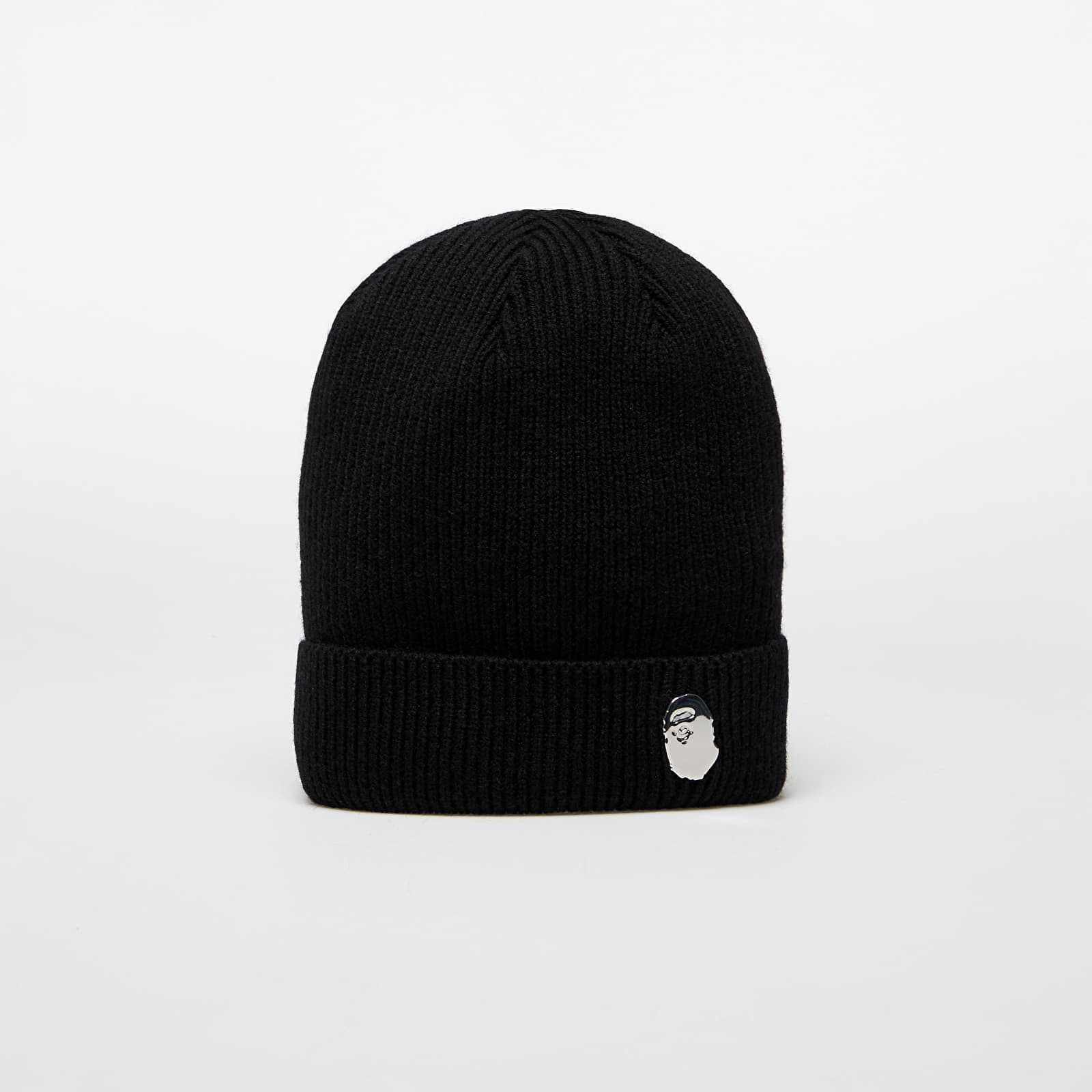 A BATHING APE One Point Knit Cap M Black Universal