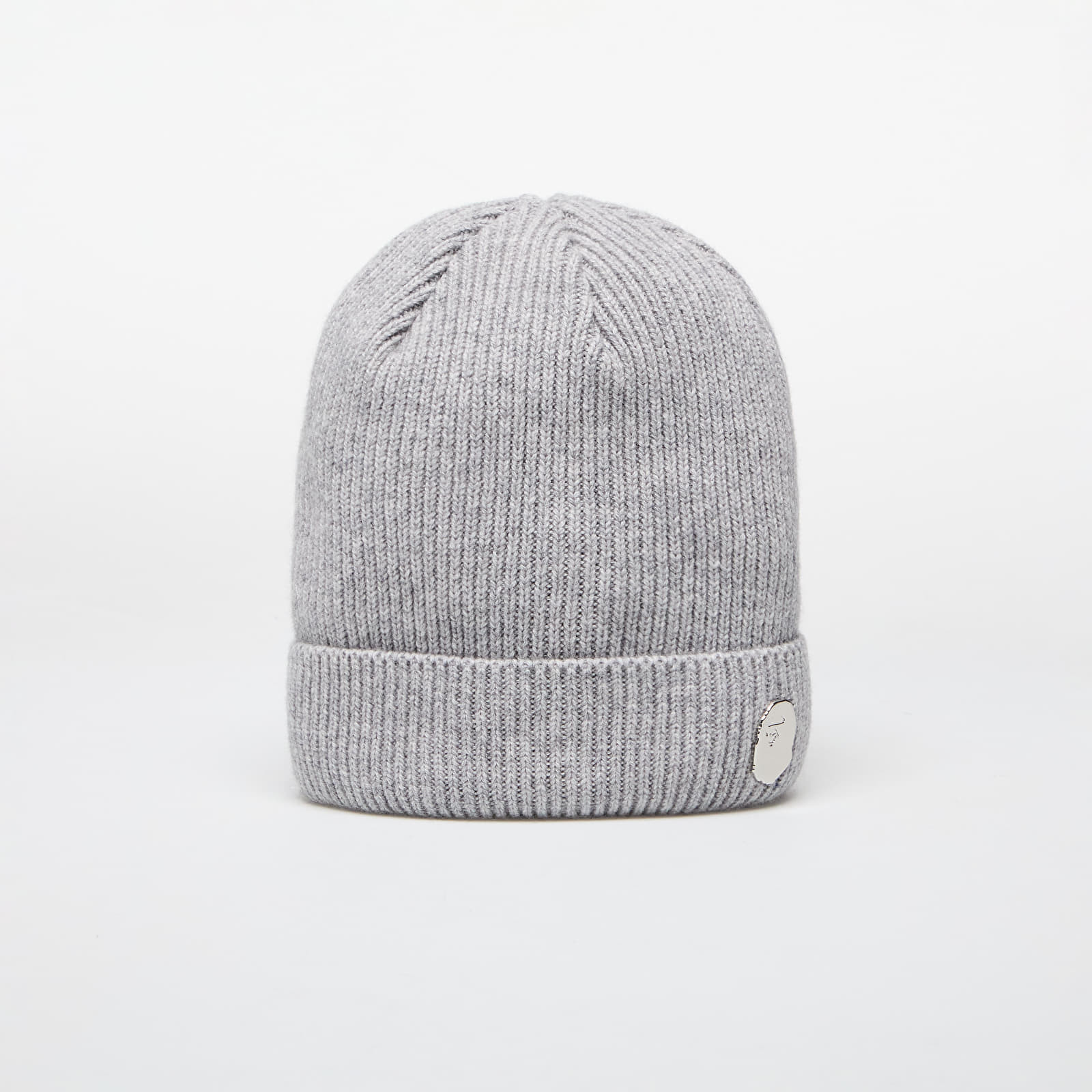 A BATHING APE One Point Knit Cap M Gray Universal