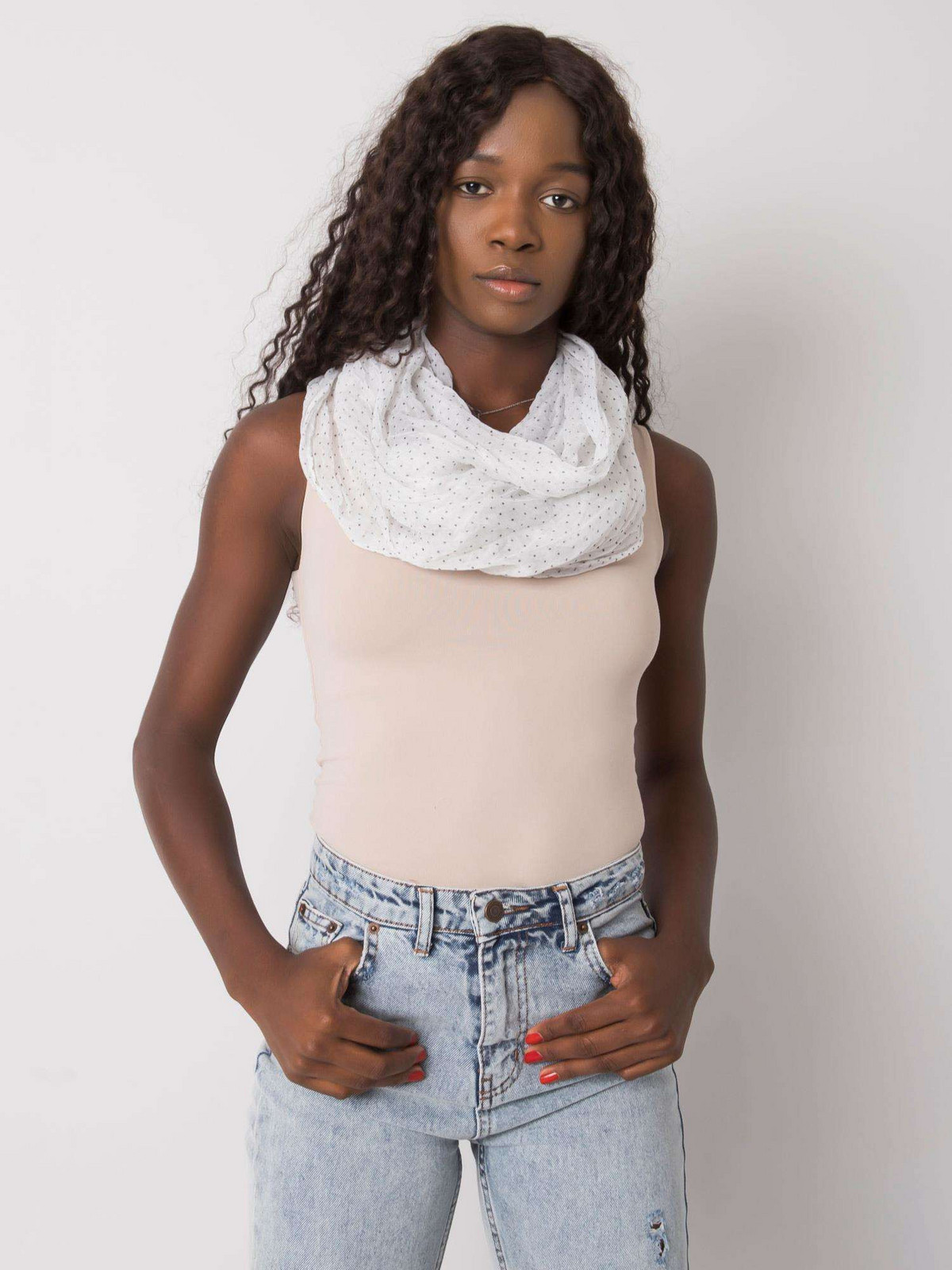 Závoj AT CH 3006 biely čierny jedna velikost