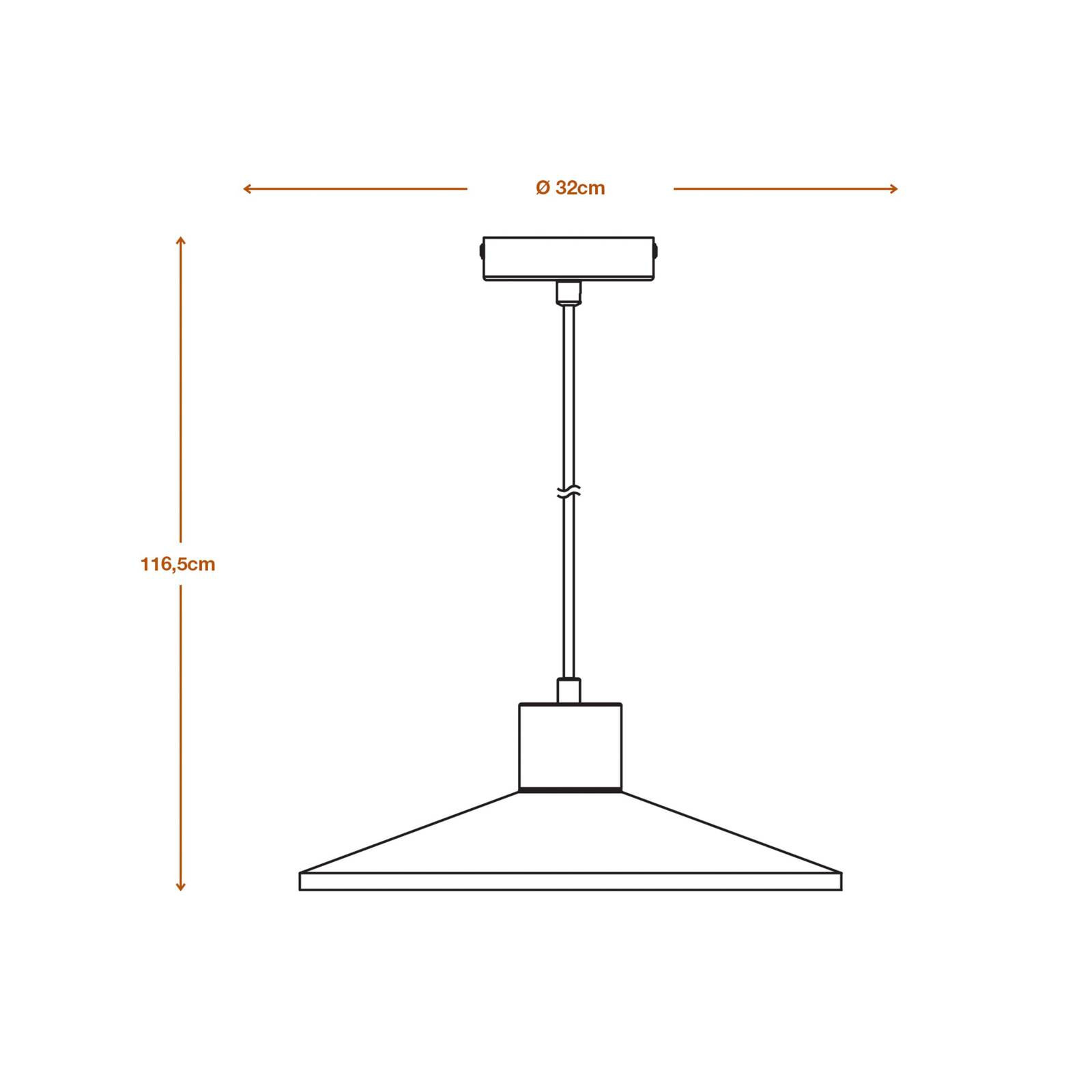 Závesné svetlo LEDVANCE Concrete Wood, Ø 32 cm, betón, sivá