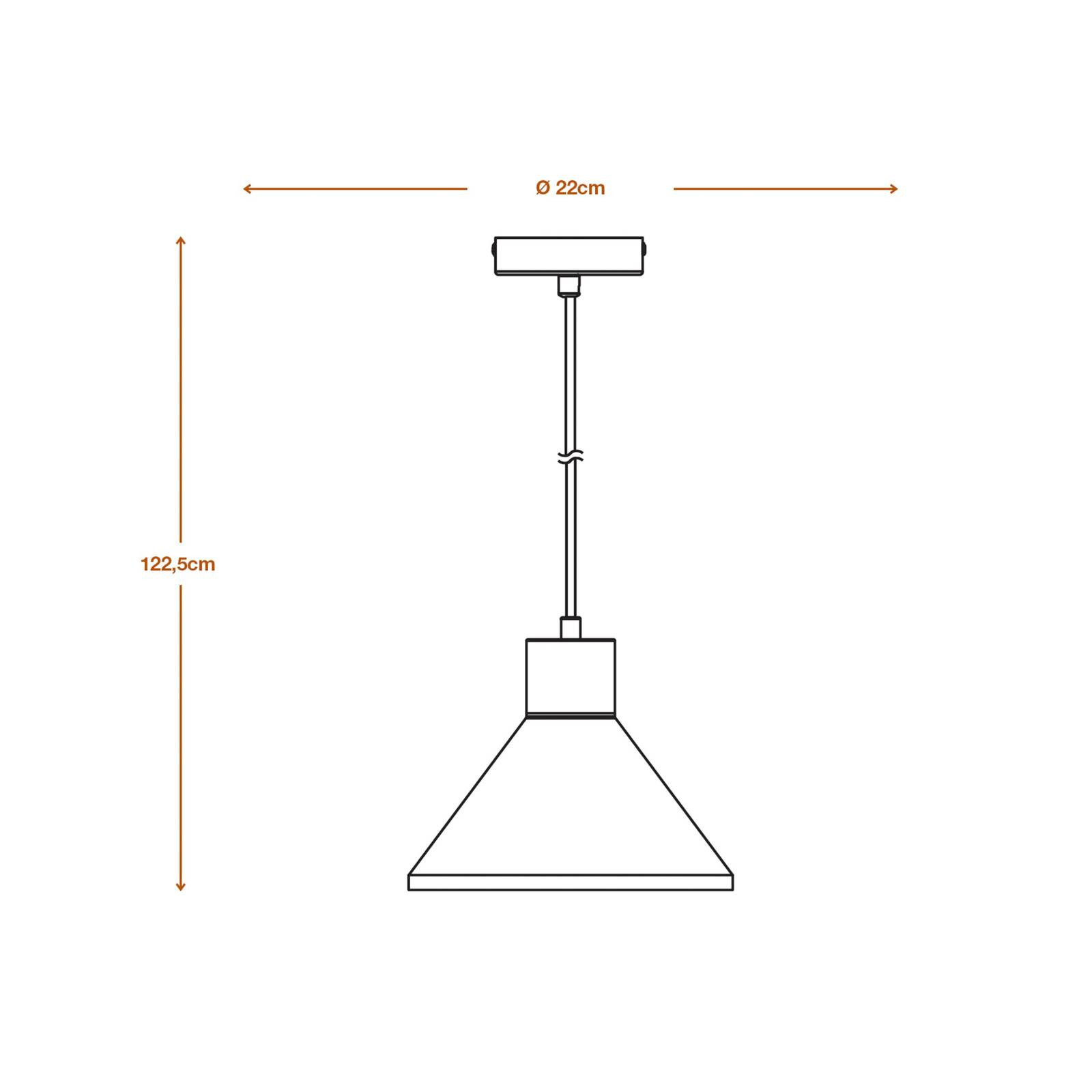 Závesné svetlo LEDVANCE Concrete Wood, Ø 22 cm, betón, sivá