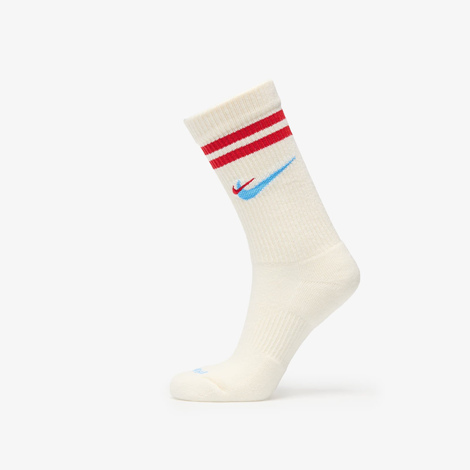 Nike Everyday Plus Force Cushioned Crew Socks Sail/ University Red/ University Blue M