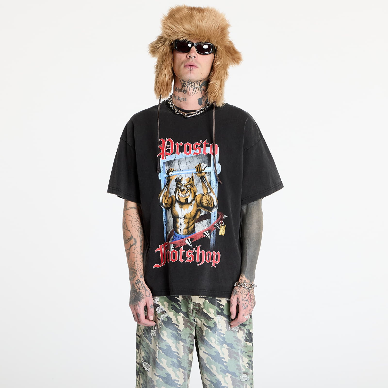 Tričko FTSHP x PROSTO T-Shirt UNISEX Black Bulldog S