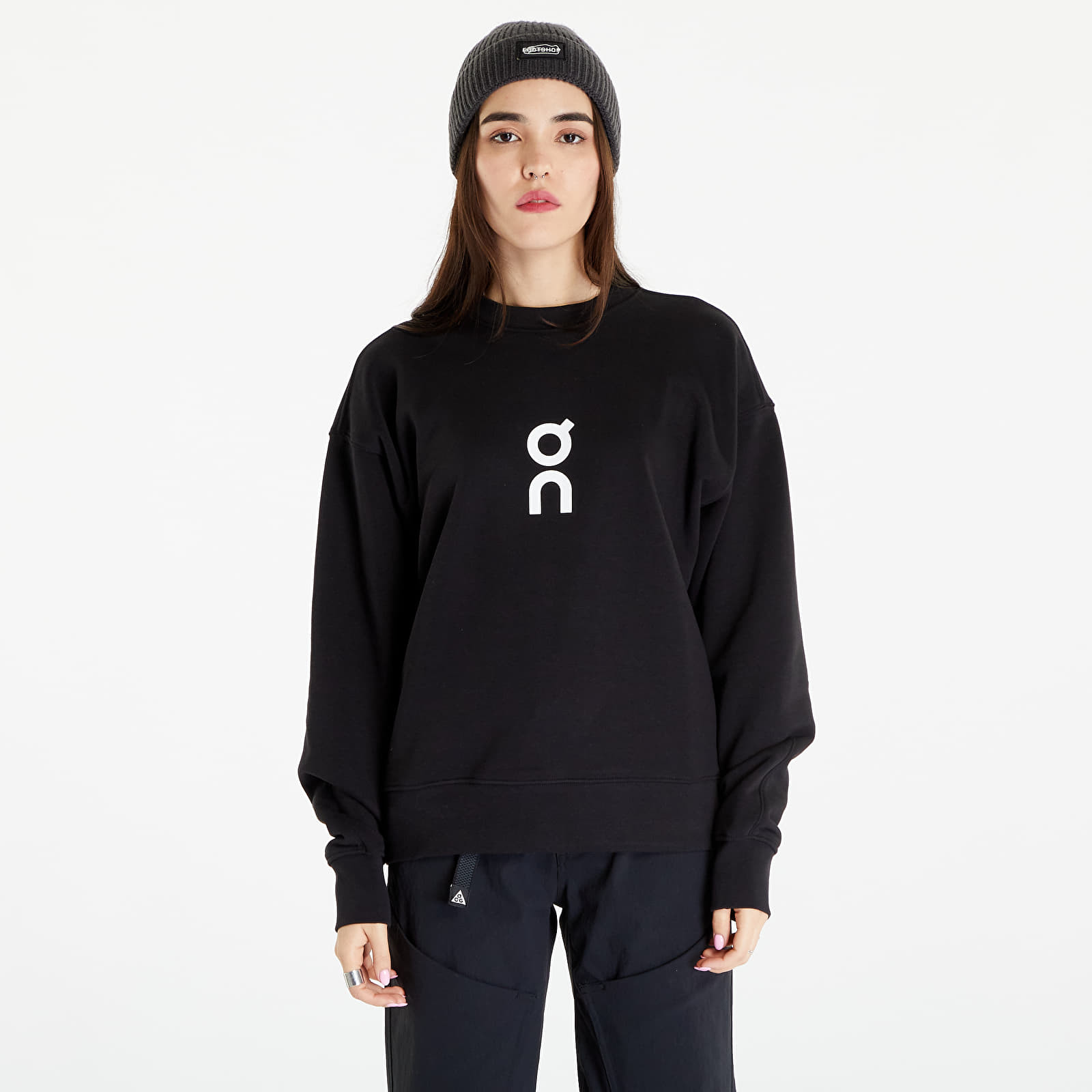 Mikina On Club Crew Sweatshirt Black S
