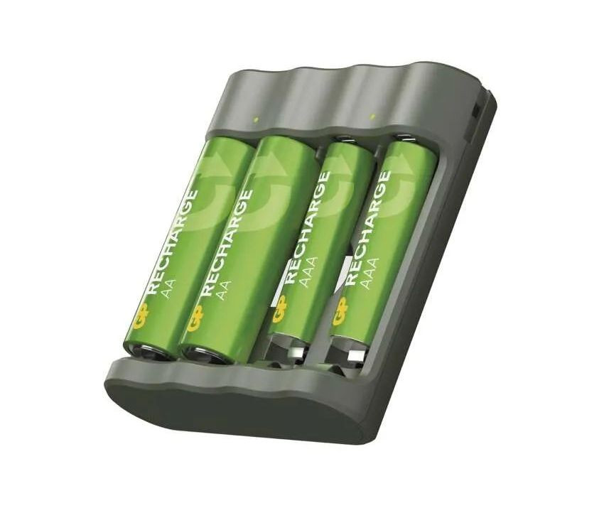 EMOS Nabíjačka batérií GP Recharge B441 + 2x AA 2100 + 2x AAA 800 B50449