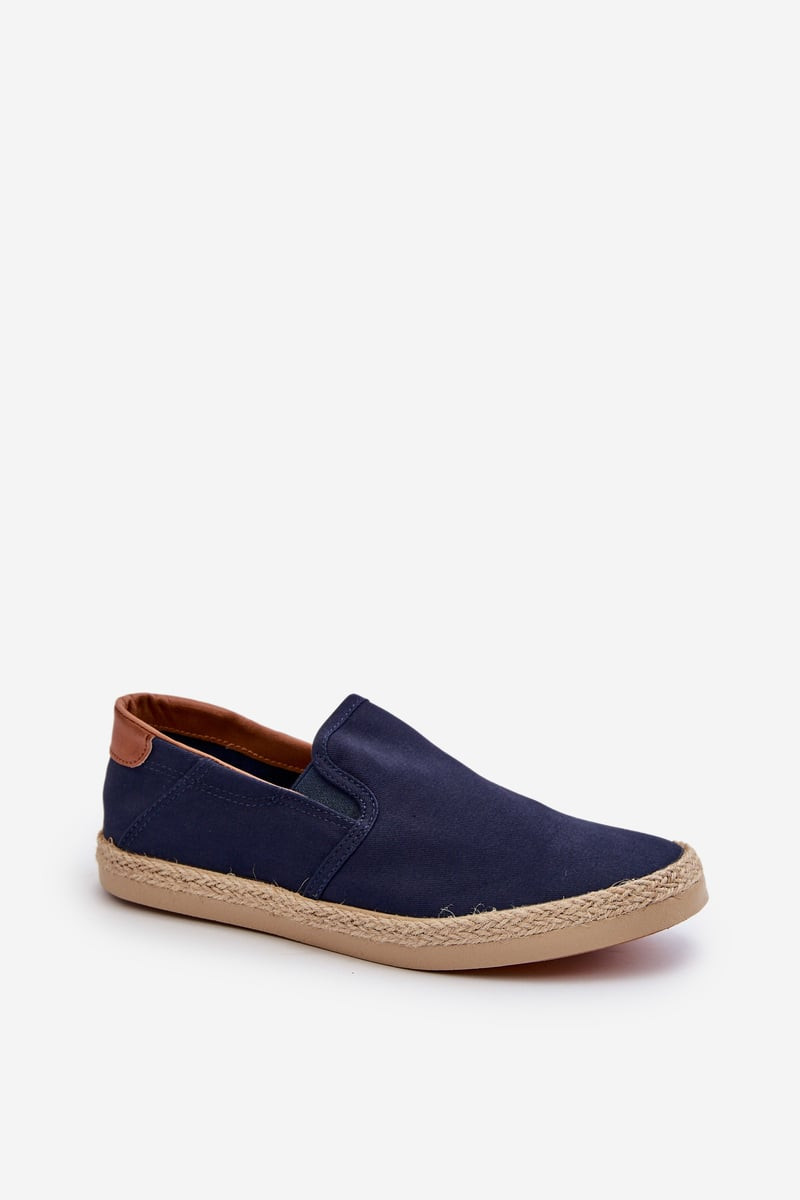 PE1 Pánske tenisky espadrily s plietaním modré Fenen
