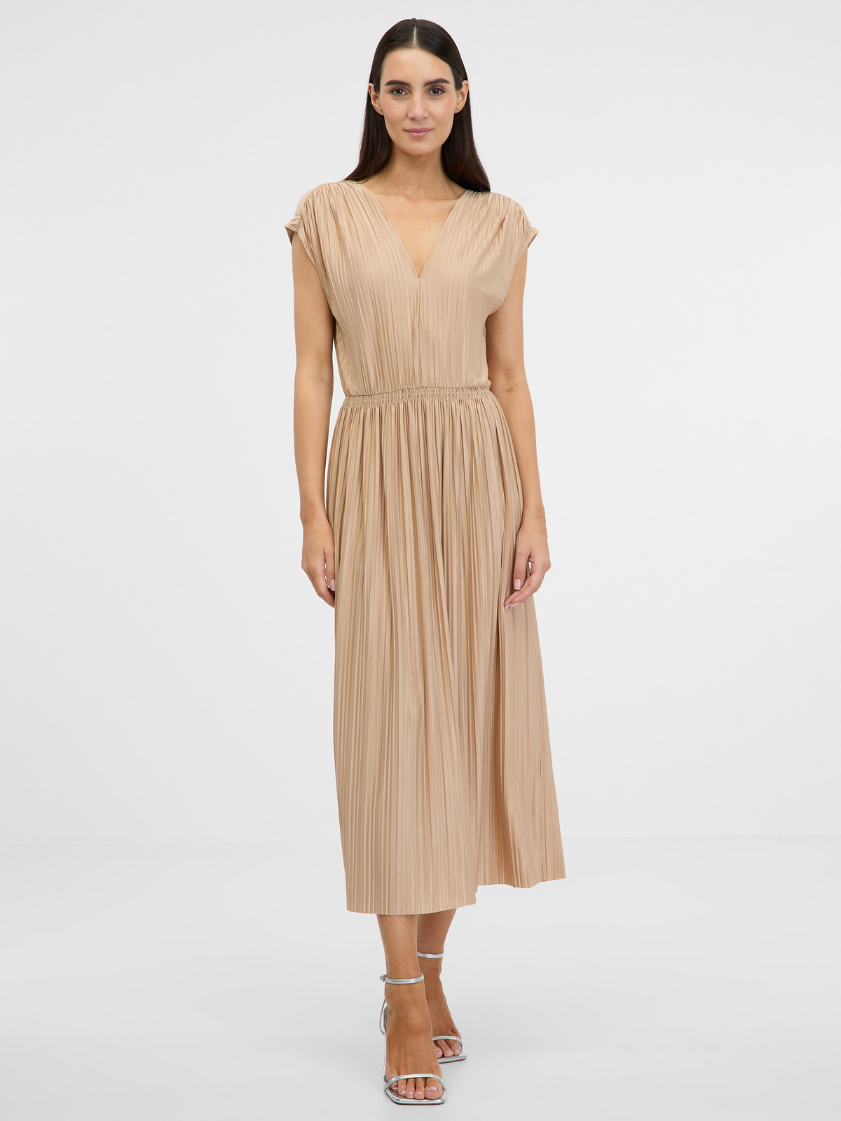 Orsay Light brown women's midi dress - Women's