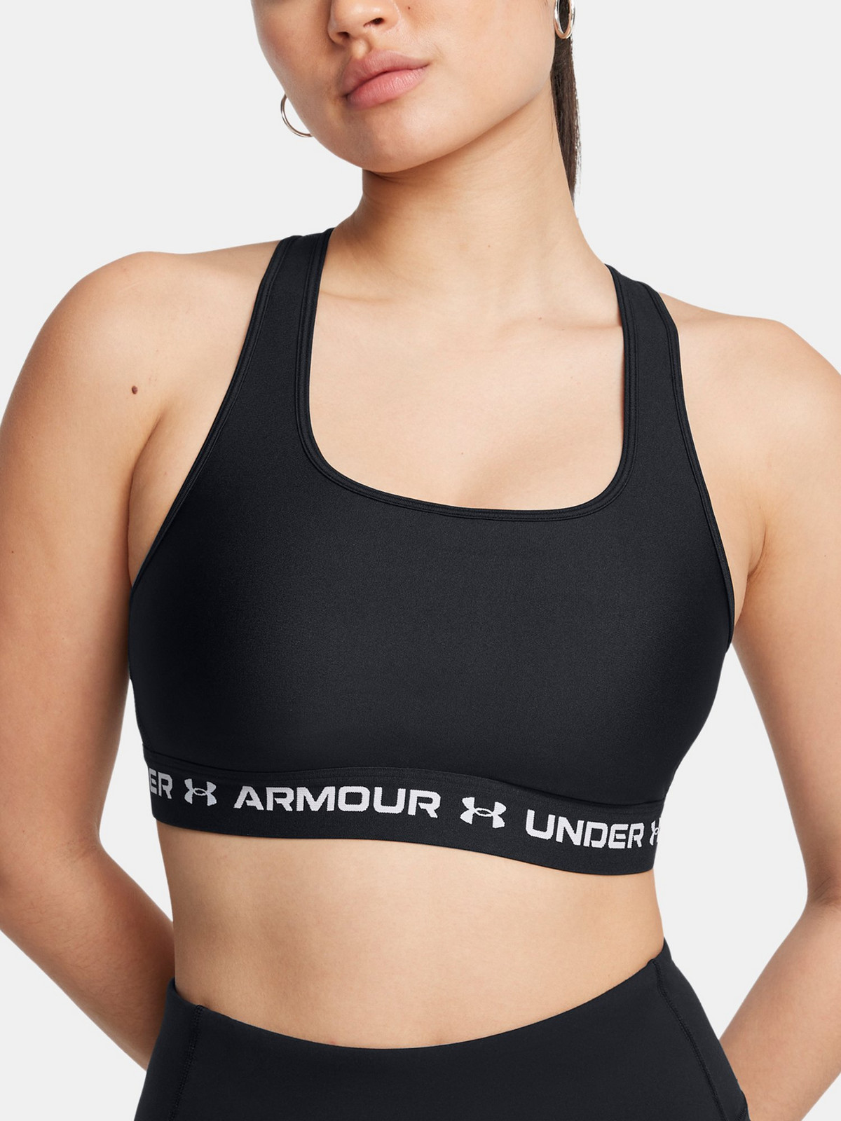 Women's bra Under Armour Crossback Mid Bra-BLK - Women's