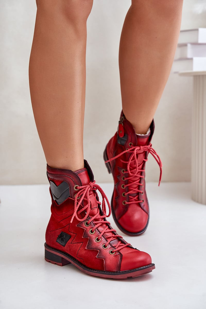 Kožené Zateplené Dámske Čižmy Na Plohom Opätku Maciejka