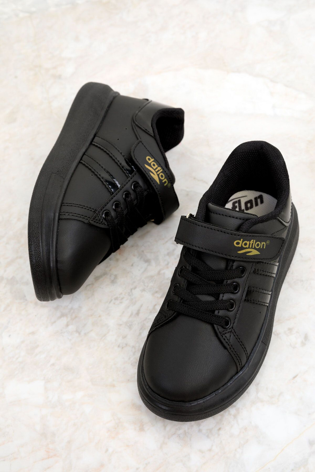 Soho Black-Black Kids Sneaker 19645
