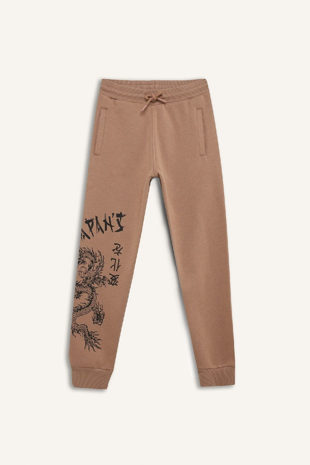 DEFACTO Boy Standard Fit Elastic Waist Leg Thick Pocket Jogger Sweatpants