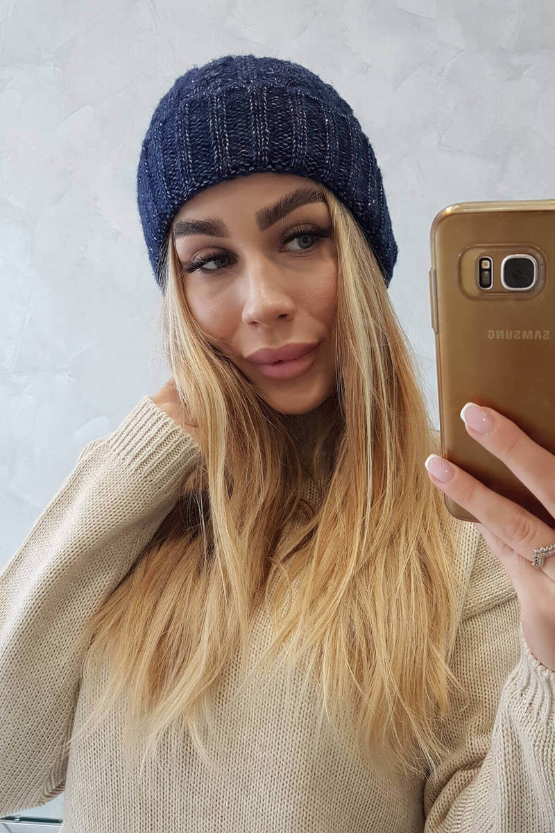 Cap with fastening Ariana K299 dark blue