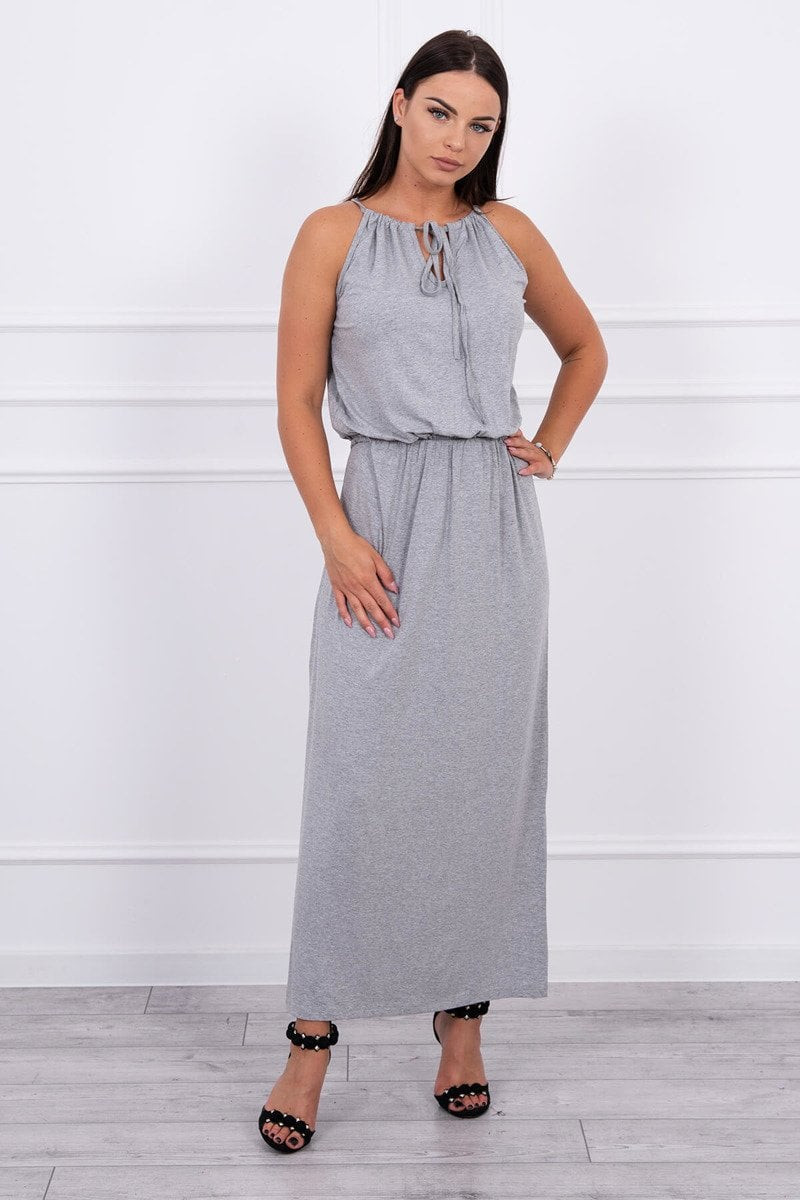 Boho dress with a gray fly