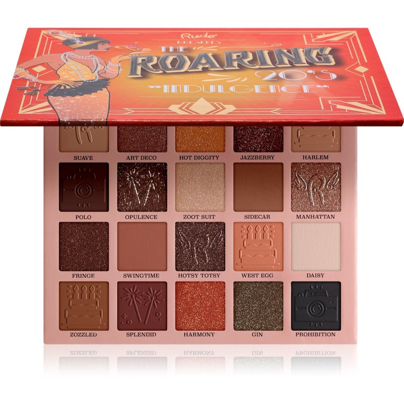 Rude Cosmetics The Roaring 20's Eyeshadow paletka očných tieňov odtieň Indulgence 24 g