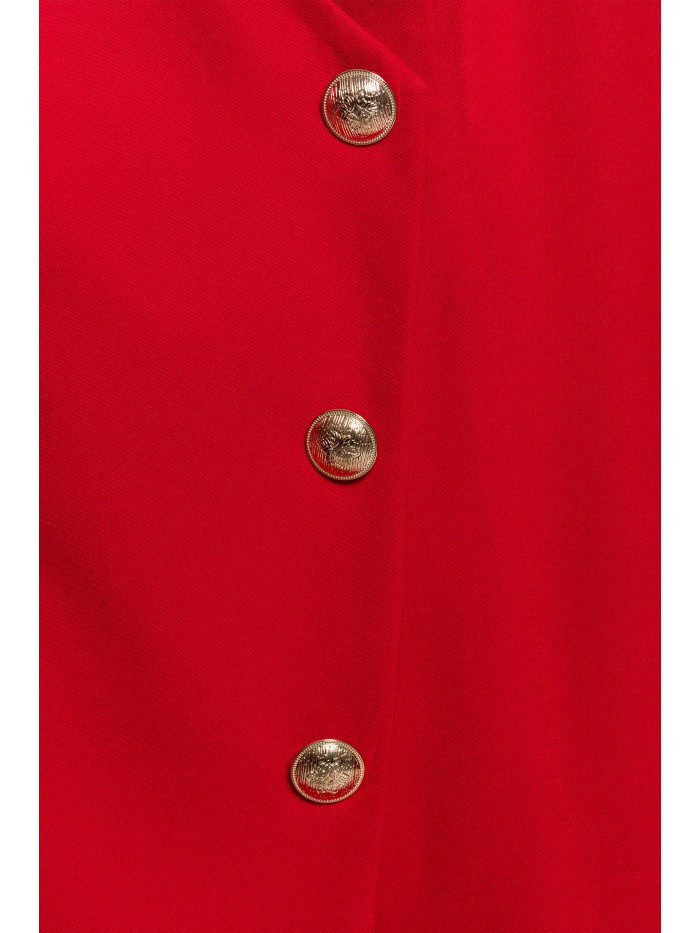 M793 Bunda so zlatým gombíkom - červená EU S