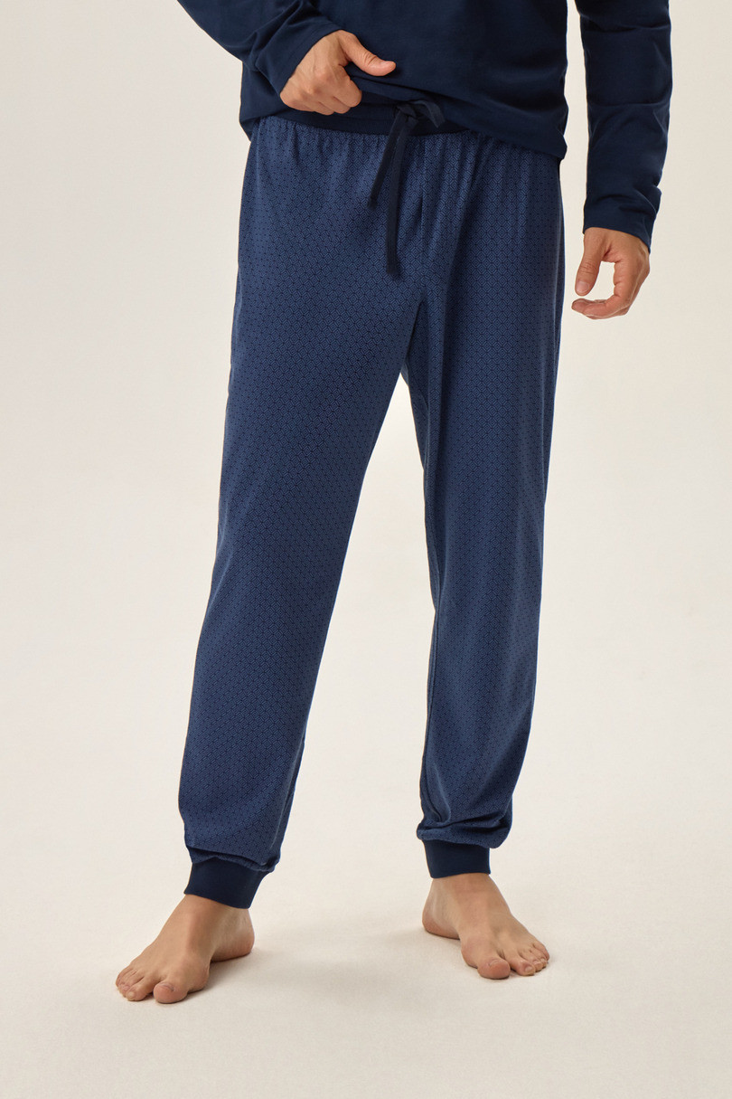 Pánske pyžamo HUNT 41920 AW24 tmavě modrá 2XL
