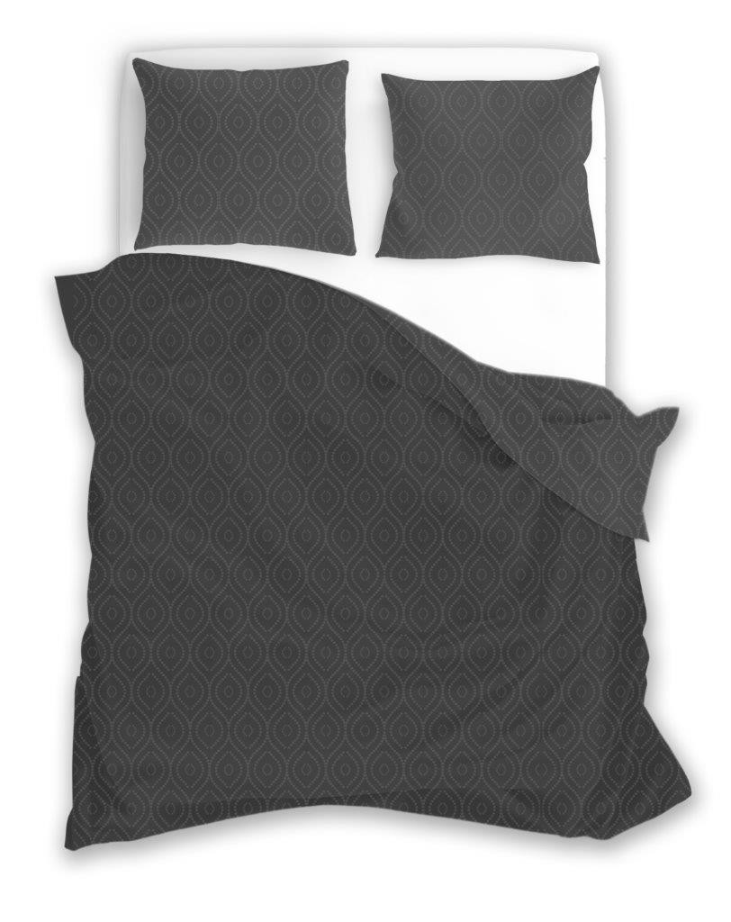 Povlečení z mikrovlákna SATYN 006 220x200 cm + 2x 70x80 cm šedé