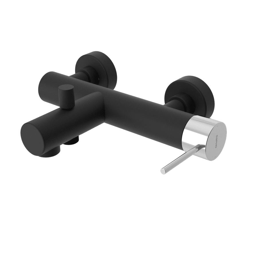 SAPHO - ULTRAMIX nástenná vaňová batéria, čierná mat/chróm UT010BC