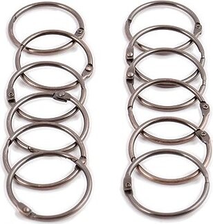 Spirella sada 12 ks kroužků na sprchové závěsy RINGO SMALL, měděná, kov, průměr 4 cm