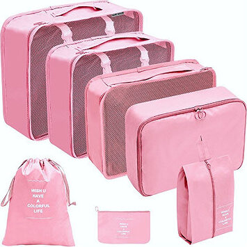 Livefy cestovná sada organizérov LuxePack 7 ks, ružová