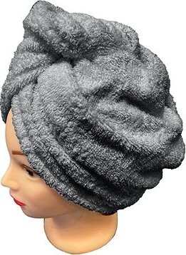 Kaptan Rychleschnoucí froté turban na vlasy, tmavě šedý