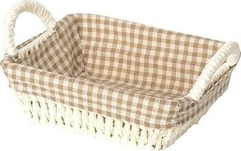 Adam Schmidt Košík prútený, obdĺžnikový, s textíliou 180 × 145 mm