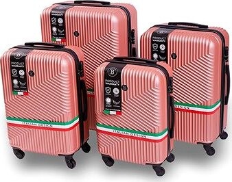 BERTOO cestovný kufor Milano – ružová sada 4 v 1