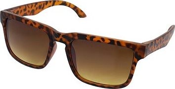 OEM Hranaté slnečné okuliare hranaté Gear melírovaný oranžový rám priehľadné hnedé sklá