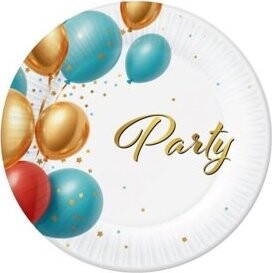 GODAN Papierové taniere párty narodeniny 18 cm 6 ks