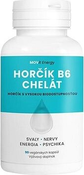MOVit Energy Horčík B6 Chelát 100 mg, 90 kapsúl