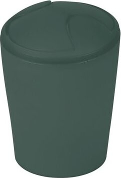 Spirella výklopný odpadkový kôš Move, tmavozelený, plast, 2 l