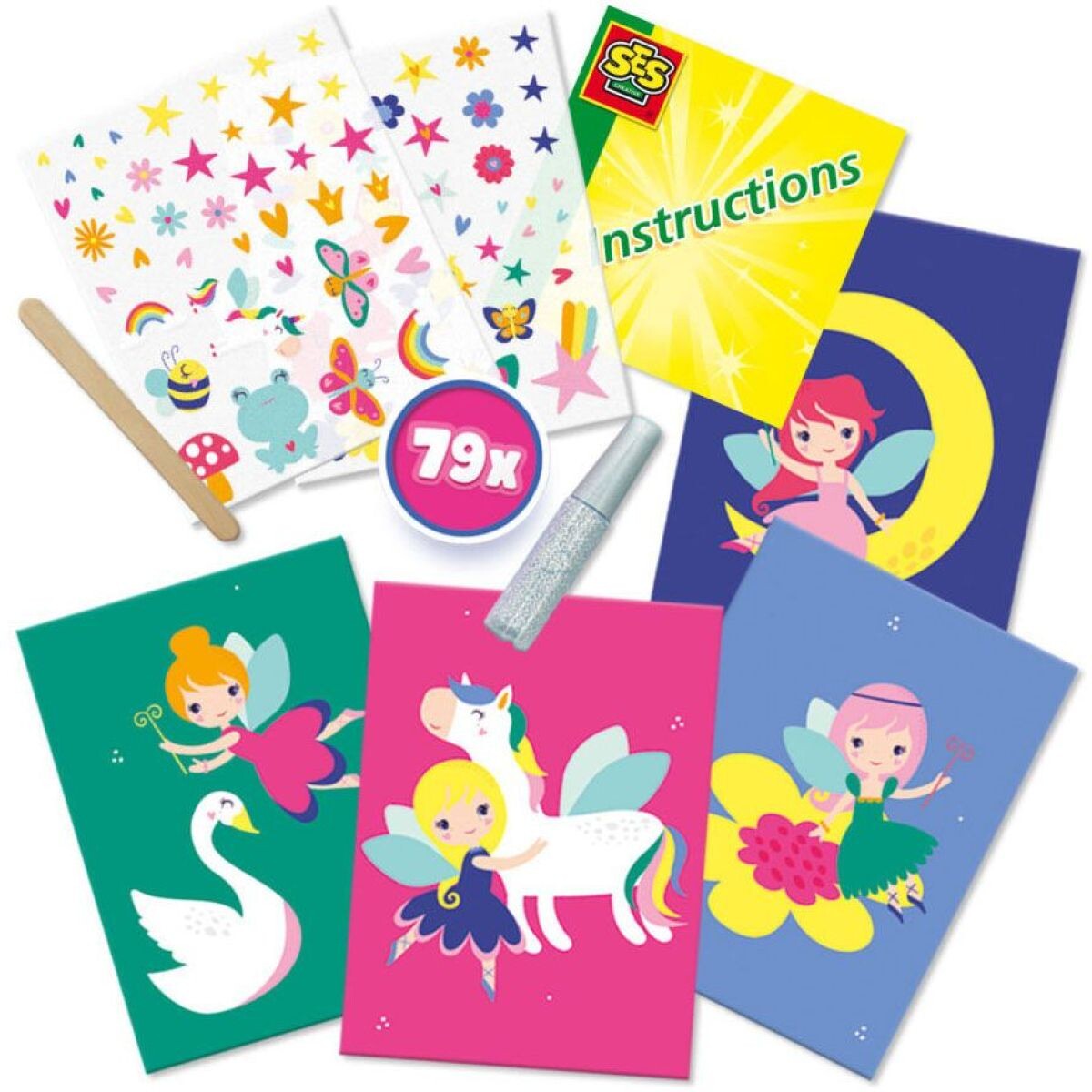 Kreatívna sada obtlačkov a trblietok