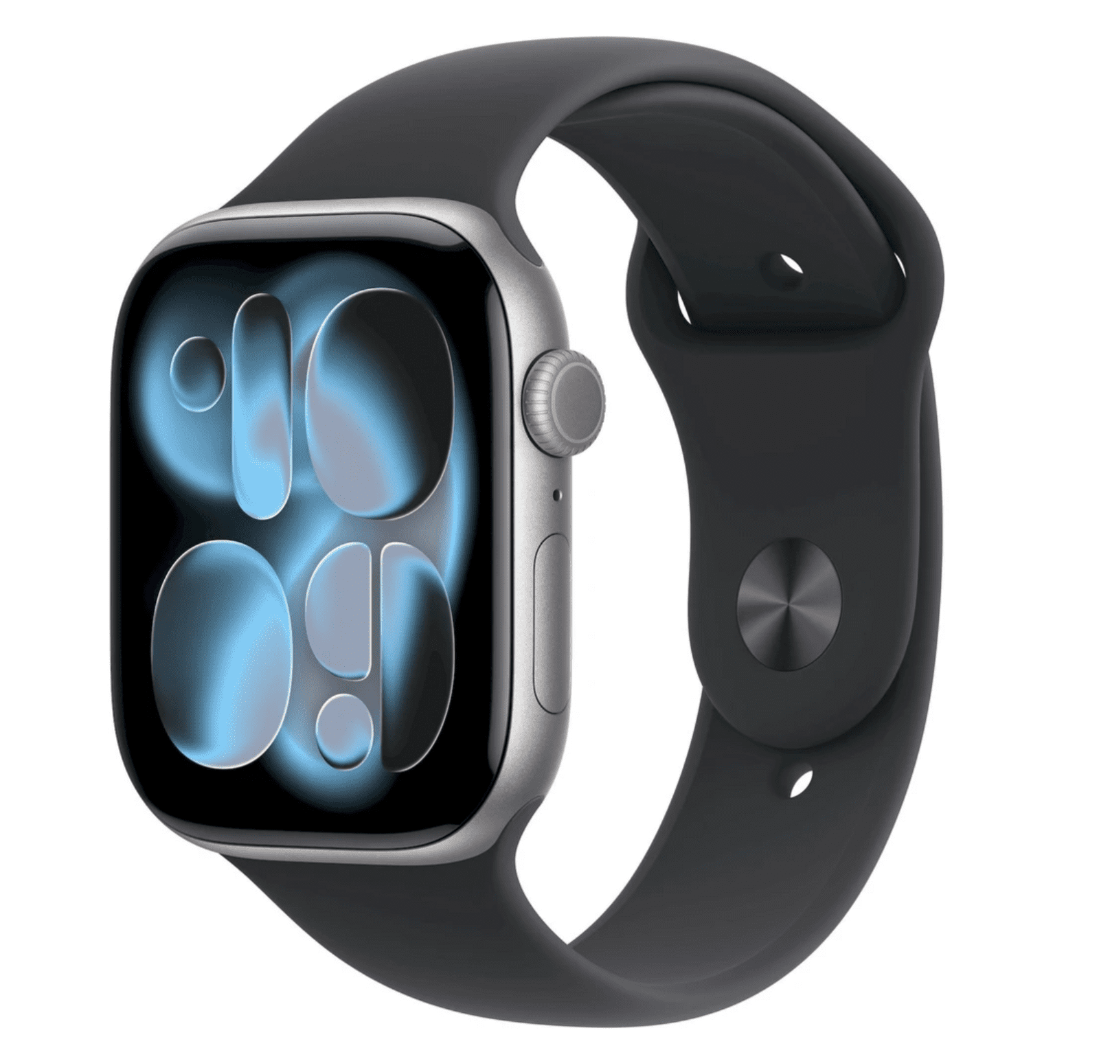 APPLE Watch 11 GPS + Cellular 42mm vesmírne šedý hliník - čierny športový remienok - M/L