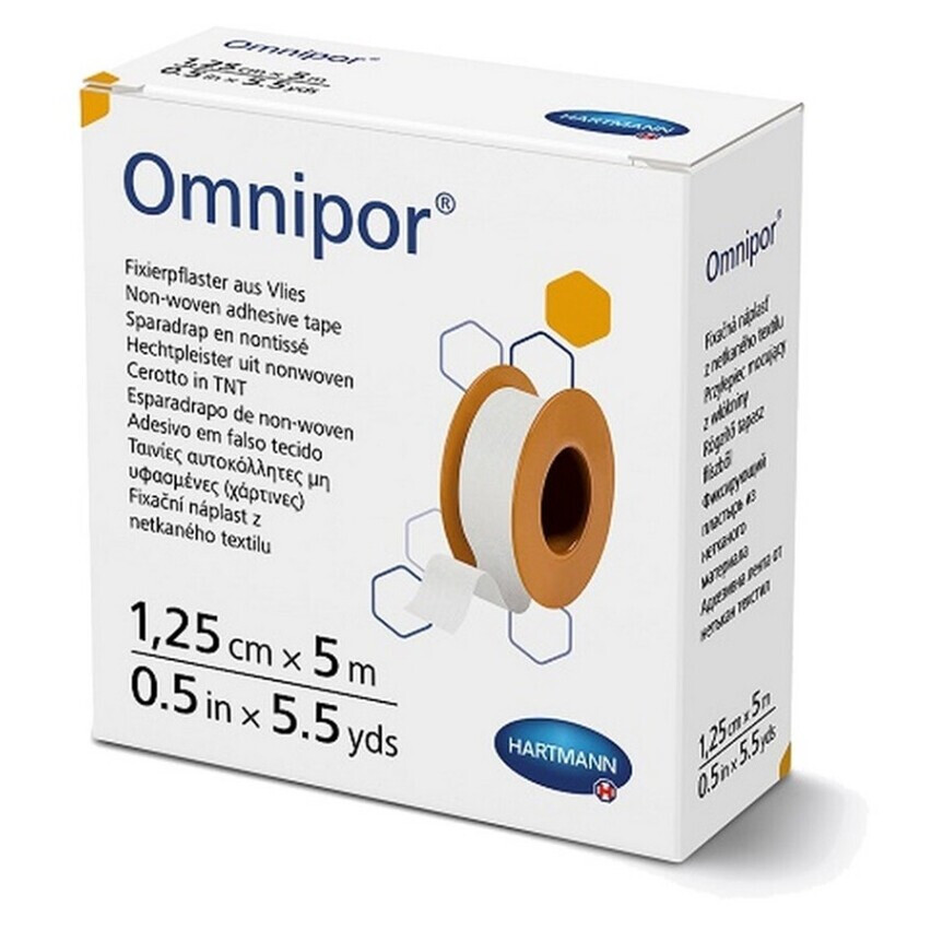 Náplasť Omnipor netkaný textil 1.25 cmx5 m 1 ks