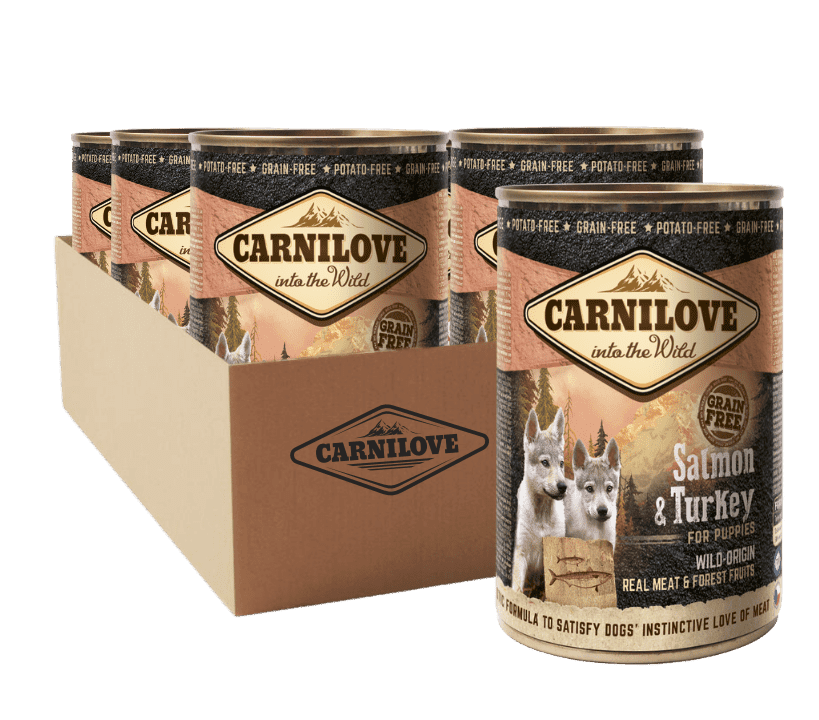 6 x Carnilove Wild Meat Salmon & Turkey for Puppies 400g