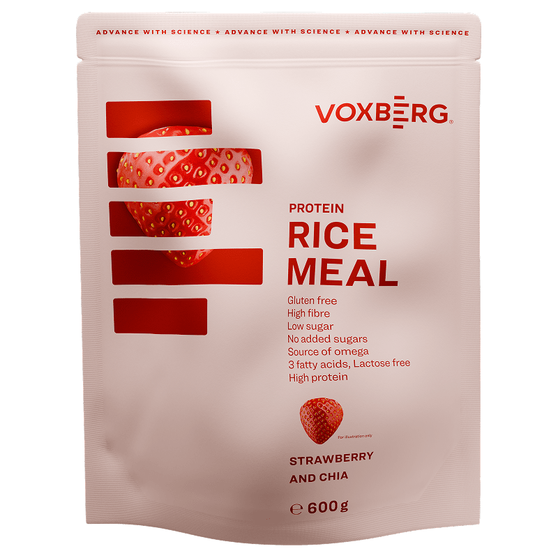 VOXBERG Protein Rice Meal Jahoda & Chia 600 g