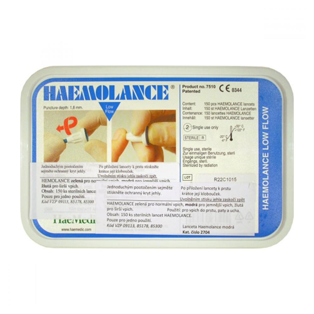 HAEMOLANCE Lancety detské modré 100 kusov