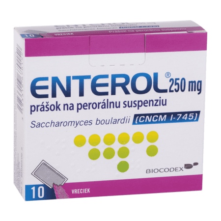ENTEROL 250 mg prášok na perorálnu suspenziu 10 vreciek