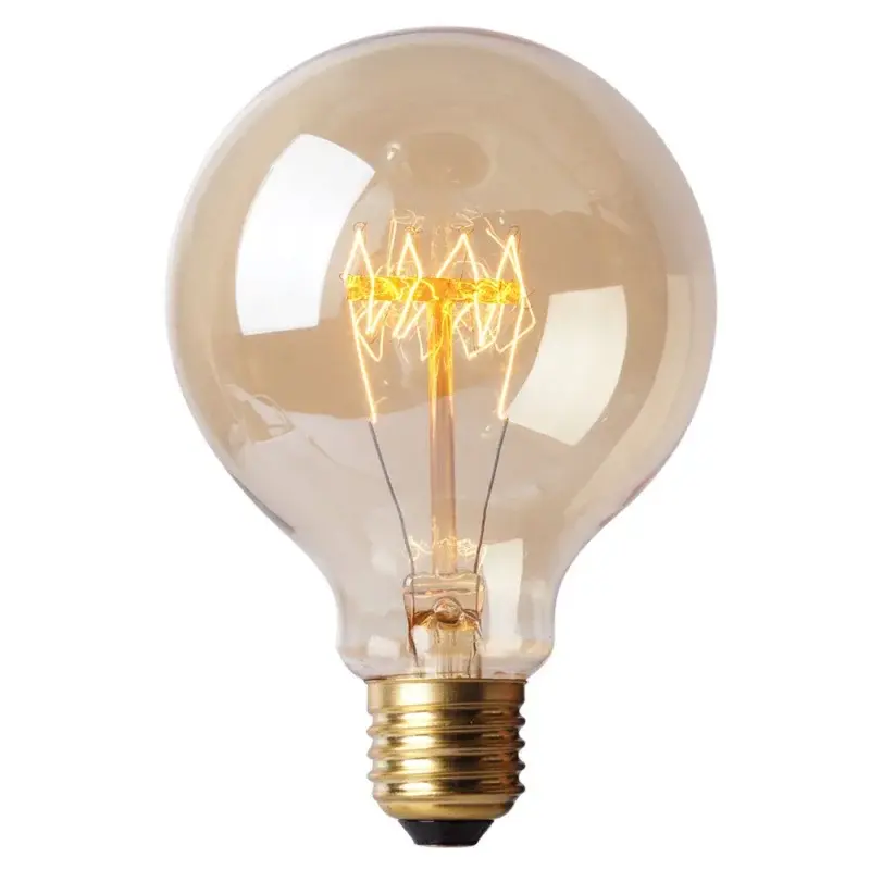 Dizajnová retro žiarovka Edison O8 40W priemer 80mm, pätica E27