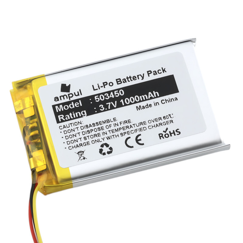 Li-Pol batéria 1000mAh, 3,7V, 503450, 3pin