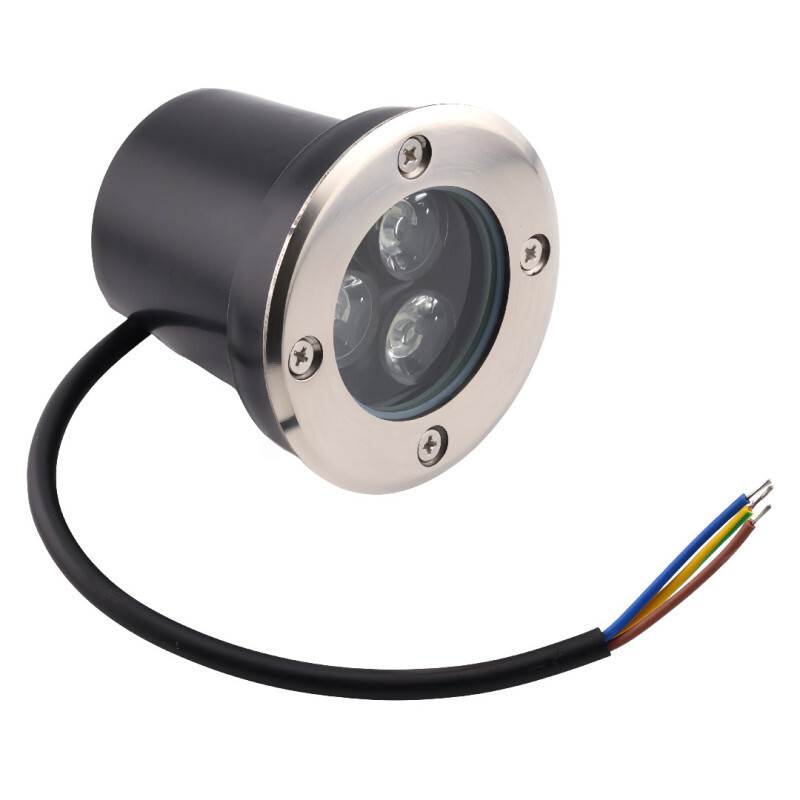 Vonkajšie zápustné svietidlo 3W, nerez, Prírodná biela (4000-4500K)