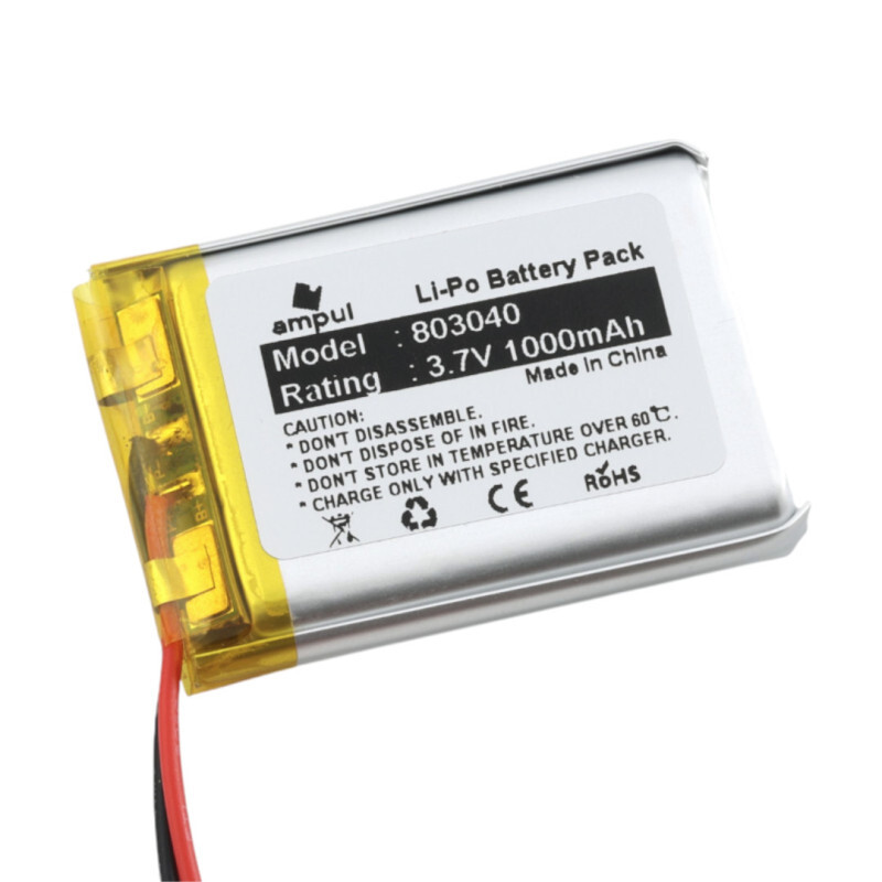 Li-Pol batéria 1000mAh, 3.7V, 803040