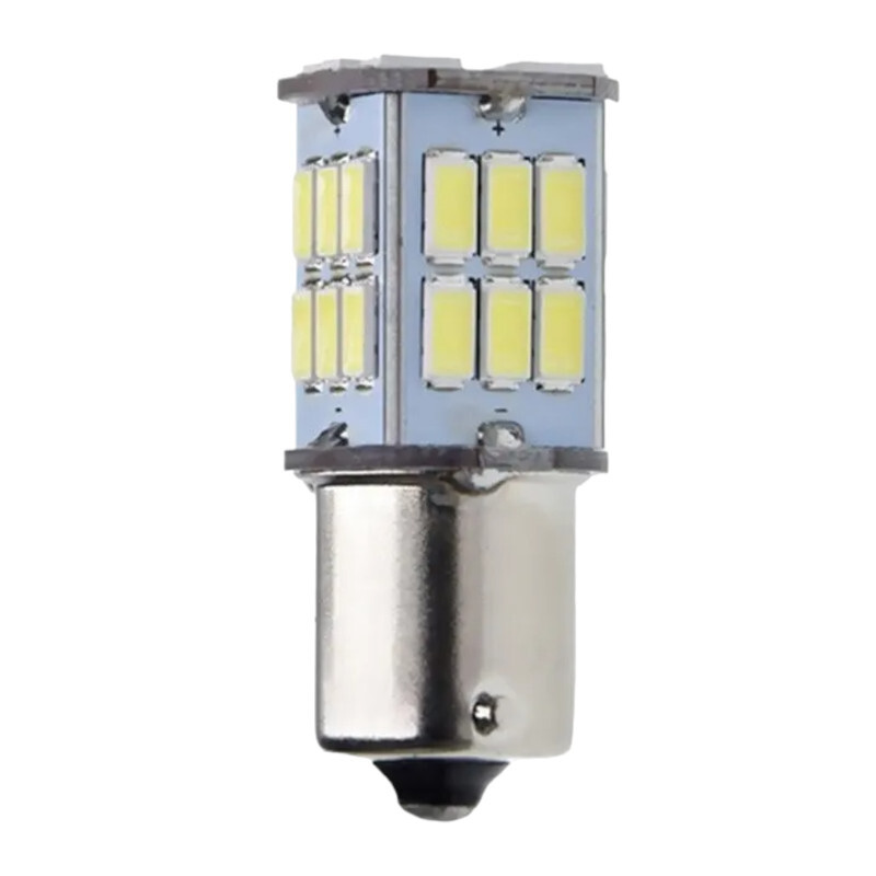 BA15D, 30 SMD 5730 LED, 6V - Bielá