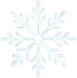 DECOLED LED světelná vločka II, závěsná, pr. 100 cm, ledově bílá