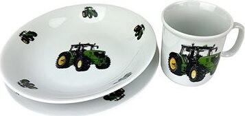 Genex tanier + miska + detský hrnček NOVÝ TRAKTOR