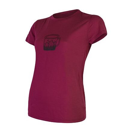 SENSOR MERINO ACTIVE PT MUG dámske tričko kr.rukáv lilla Veľkosť: S