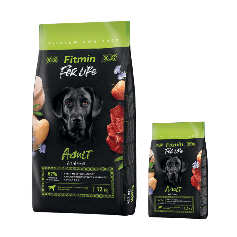 Fitmin dog For Life Adult 12 kg + 2,5 kg ZADARMO